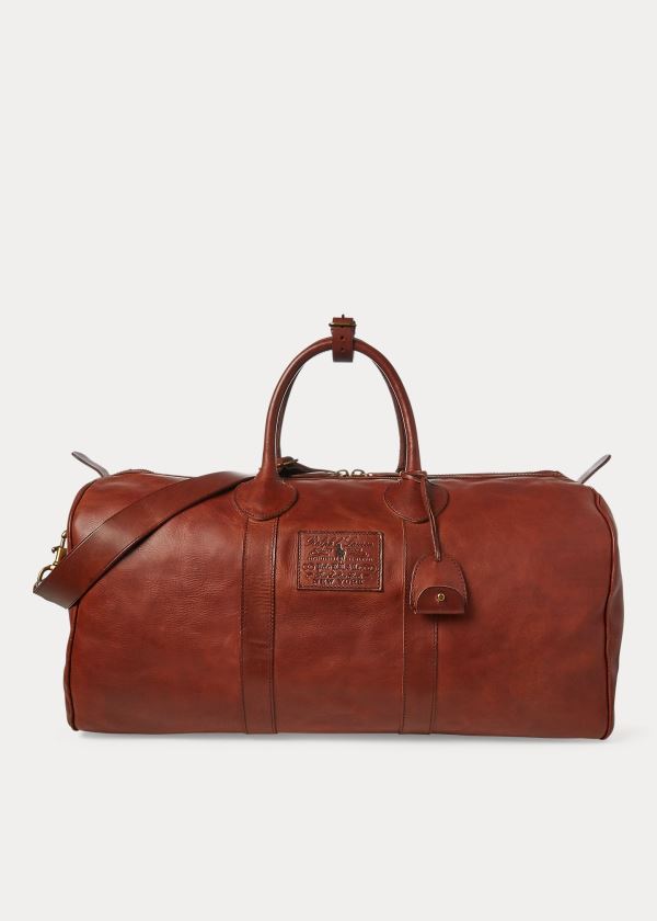 Bolsos De Lona Polo Ralph Lauren Hombre Marrom - Heritage Leather - SYOJQ0125